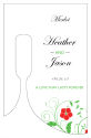 Flowers Small Bottoms Up Rectangle Wine Wedding Label